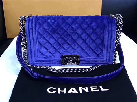 chanel boy royal blue|Chanel black handbags.